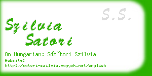 szilvia satori business card